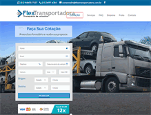 Tablet Screenshot of flextransportadora.com.br